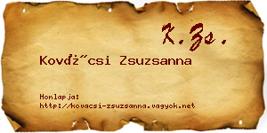 Kovácsi Zsuzsanna névjegykártya
